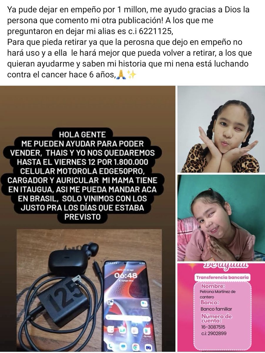 SolAracelyCant1's tweet photo. Hola  me pueden ayudar con rt a poder llegar con un comprador, 
Una chica me agarro como empeño por 1 millon y necesito retirar porque no va usar y prefiere que retire nuevamente,  me salvo para poder volver ya que no complete para quedarme hasta el 12, me ayudan xfa con alguito https://t.co/Rpl6l7QFiD