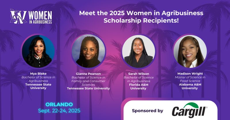 Congratulations 🎉 to <a href="/FAMU_1887/">Florida A&M University</a> #Agribusiness student Sarah Wilson for being awarded the 2025 Women in Agribusiness Scholarship. Keep Striking 🐍Sarah! #FAMUSmart #FAMUAg