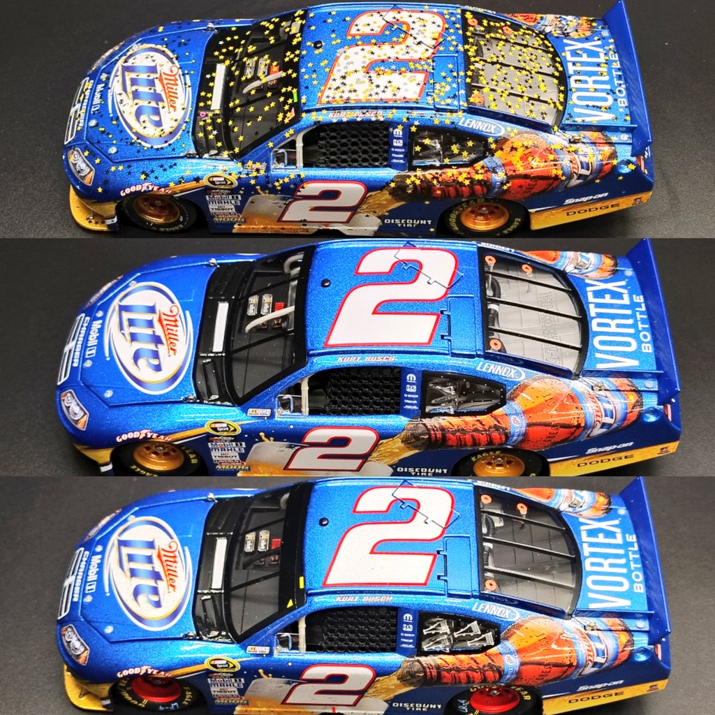 2010 Kurt Busch #2 Miller Lite Vortex Bottle Coke 600 Win Raced Version  1:24 Custom, accompanied by Kurt's 2010 All-Star Win., image size:1024x1024