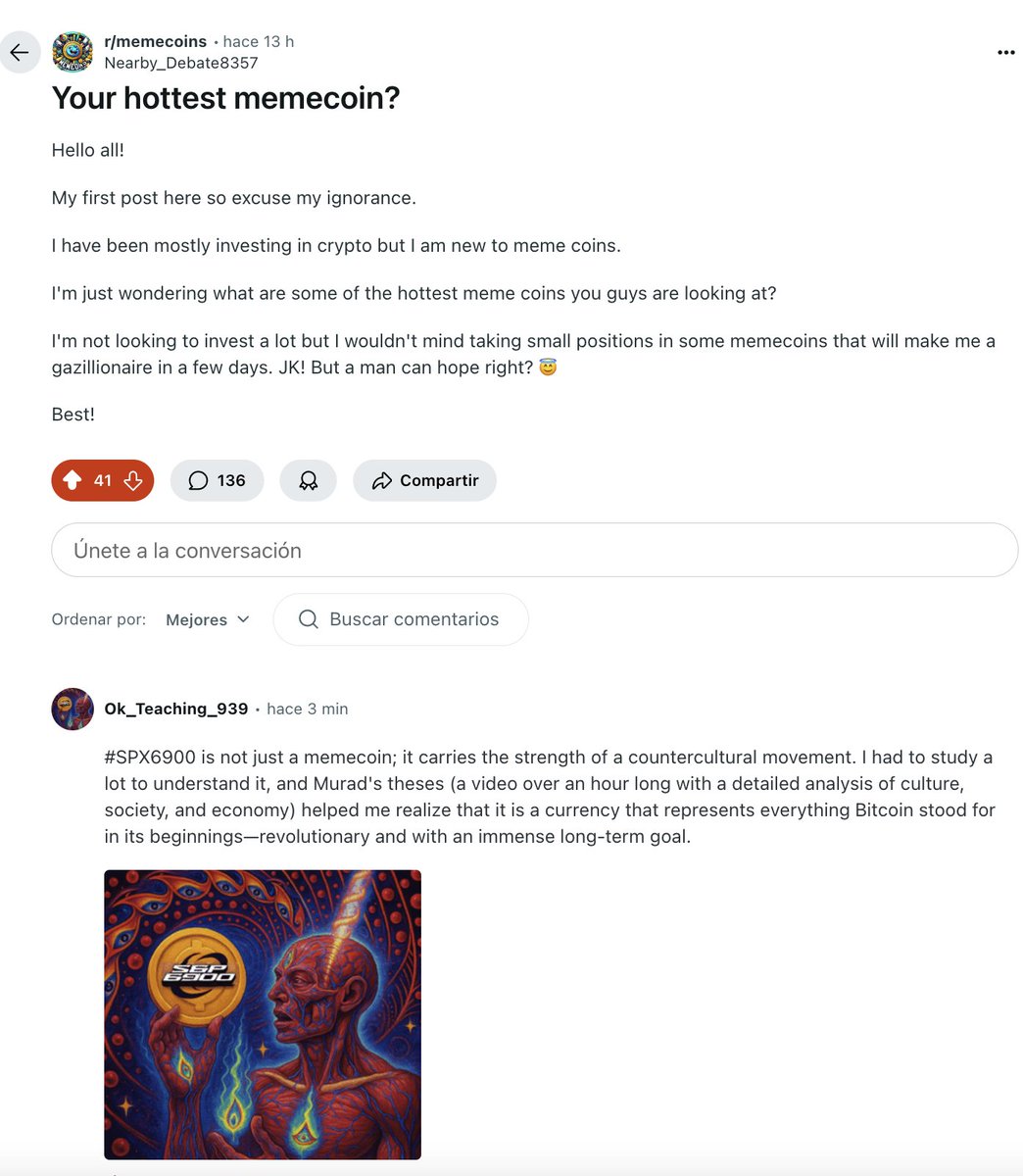 Doing the task of spreading the #SPX6900 movement on Reddit.