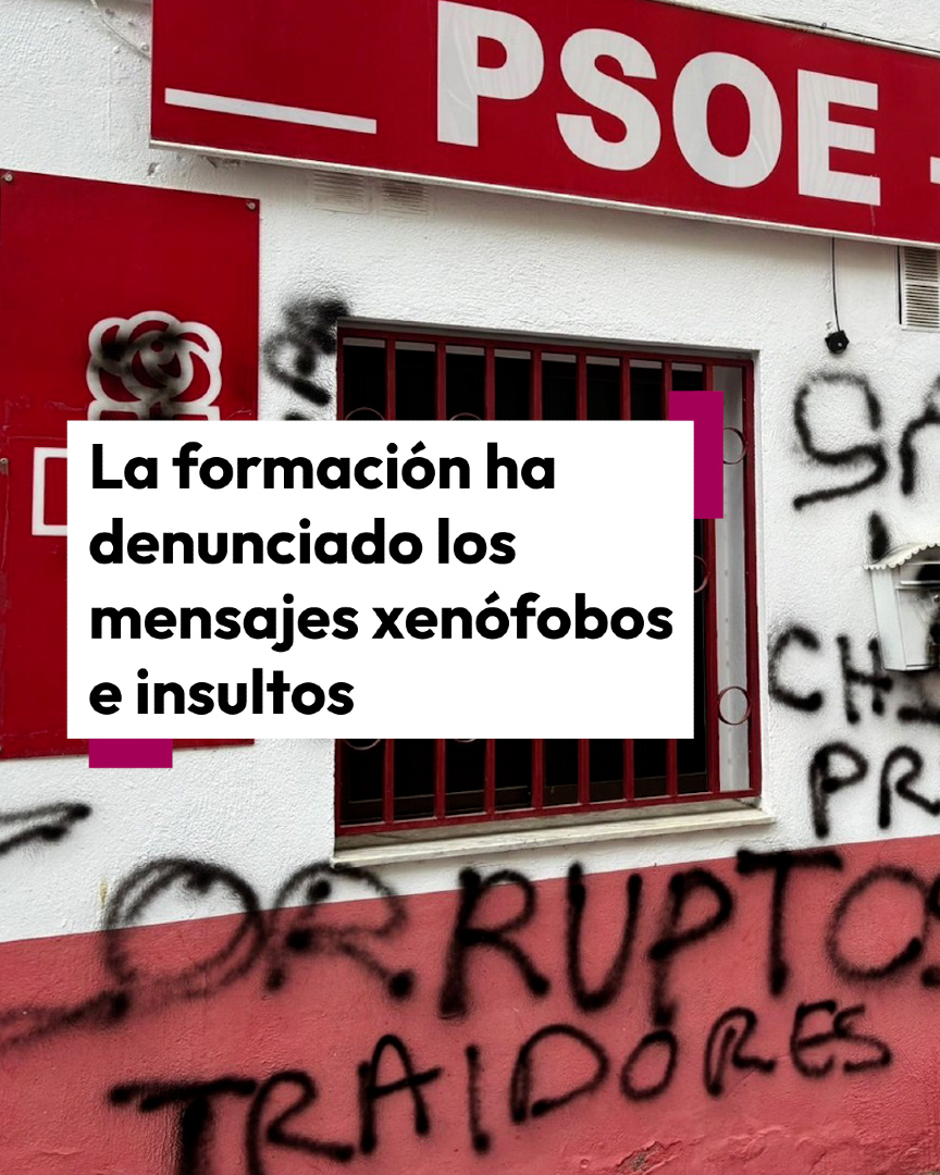 101tvGranada's tweet photo. 🔴 El PSOE de Guadix ha denunciado la aparición de pintadas con mensajes xenófobos e insultos a Pedro Sánchez.

📲 Todos los detalles, en https://t.co/n9cloVmYmZ

#Granada #Guadix #Provincia #PSOE #PedroSánchez https://t.co/R6tLx4fIaF