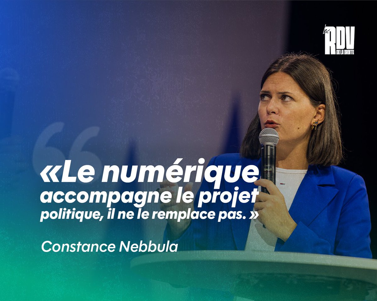 lesRepublicains's tweet photo. « Le numérique accompagne le projet politique, il ne le remplace pas. »

🎤 @C_Nebbula https://t.co/gs1gJLIuqU