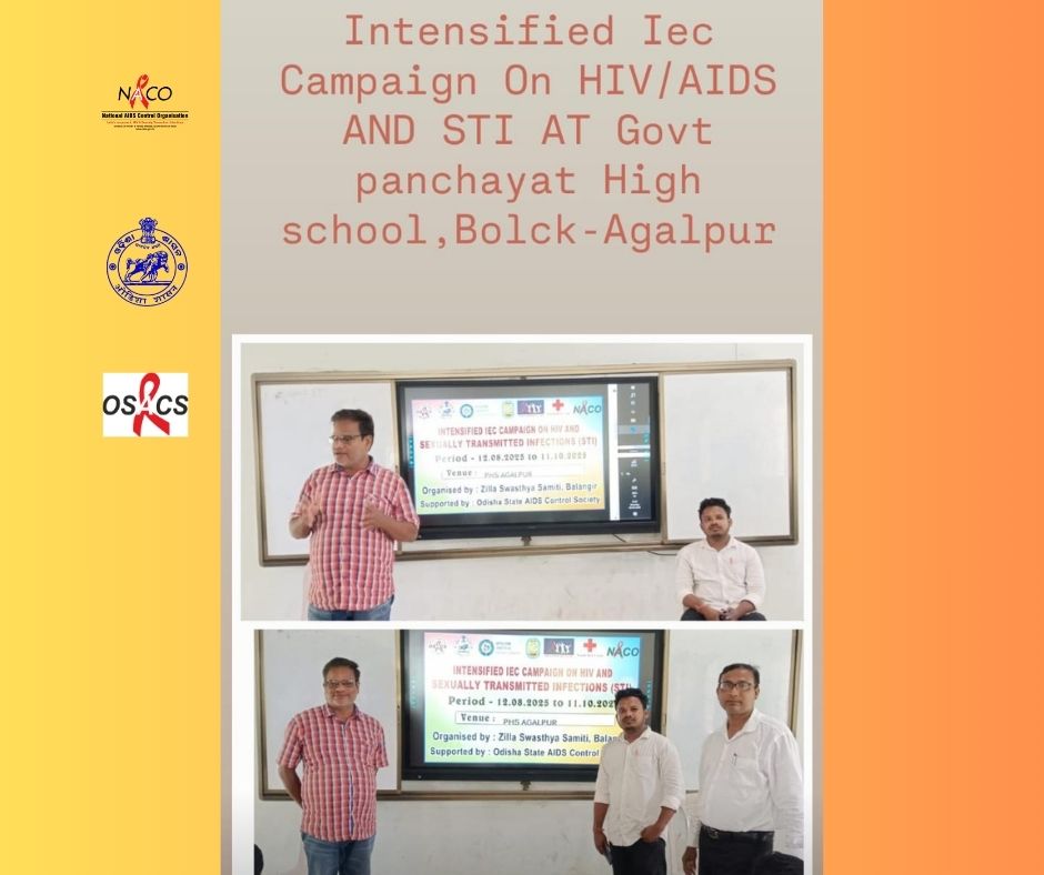 odishasacs's tweet image. Intensified IEC Campaign on HIV/AIDS &amp;amp; STI at Govt. Panchayat HS, Agalpur (Balangir) on 6.9.25. Chaired by HM, with DIS &amp;amp; DAPCU participation. 120 students sensitized on awareness &amp;amp; prevention.

#IndiaFightsHIV #IECcampaign #OSACS #StopHIV