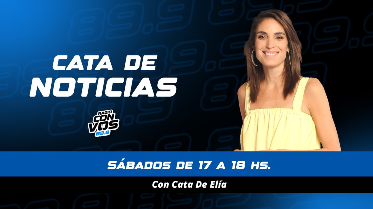 📌 SÁBADO 17 H - <a href="/radioconvos899/">Radio Con Vos 89.9</a> 
👉Con la conducción de <a href="/CatadeElia/">Cata de Elía</a>, arranca #CataDeNoticias
✅Conversaremos con Antonio López, instructor de primeros auxilios de la cruz roja
✅Hoy, columna de <a href="/ClaudiaRomOro/">Claudia Romero</a> sobre educación