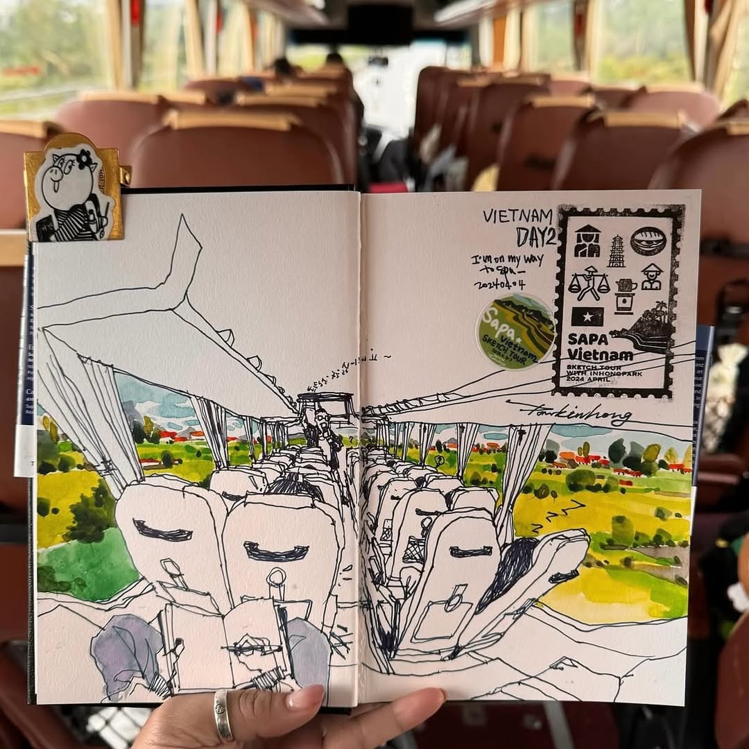 Some places don’t just get painted, they breathe onto the page. 
🇻🇳 Vietnam sketches by <a href="/renhong/">renhong</a>.p 
📘 Beta – 270 gsm cold press paper.
