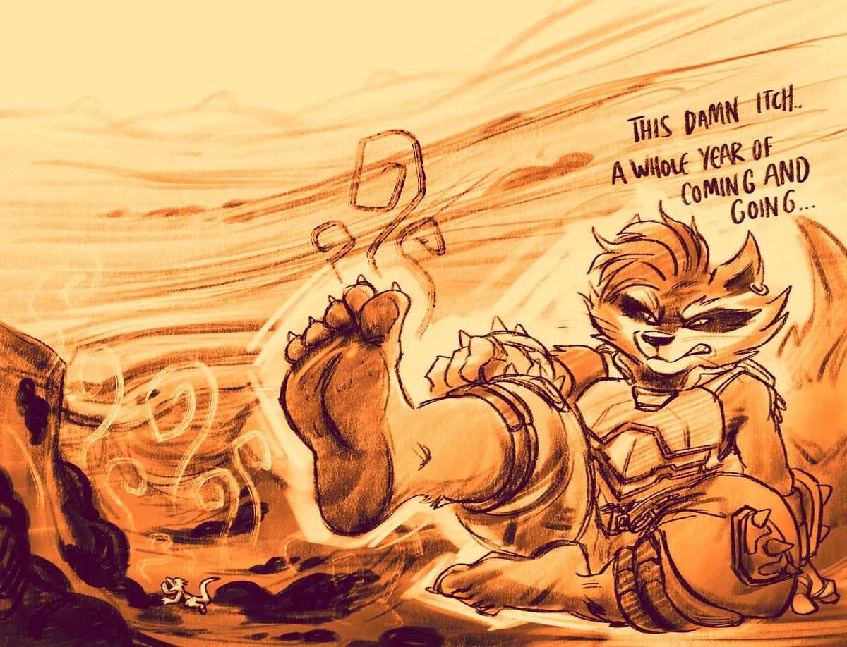 Art by <a href="/PozoleBun/">Pozole</a> 

ft. Rocket Raccoon from Marvel Comics