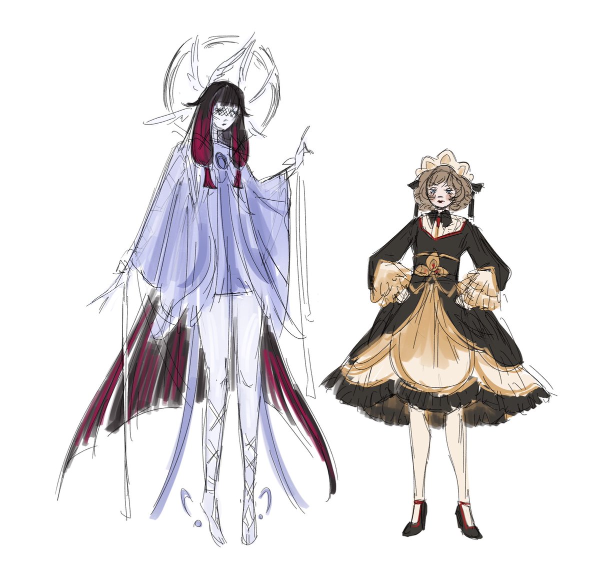 super quick sketch but aaa can’t believe my girls are finally real