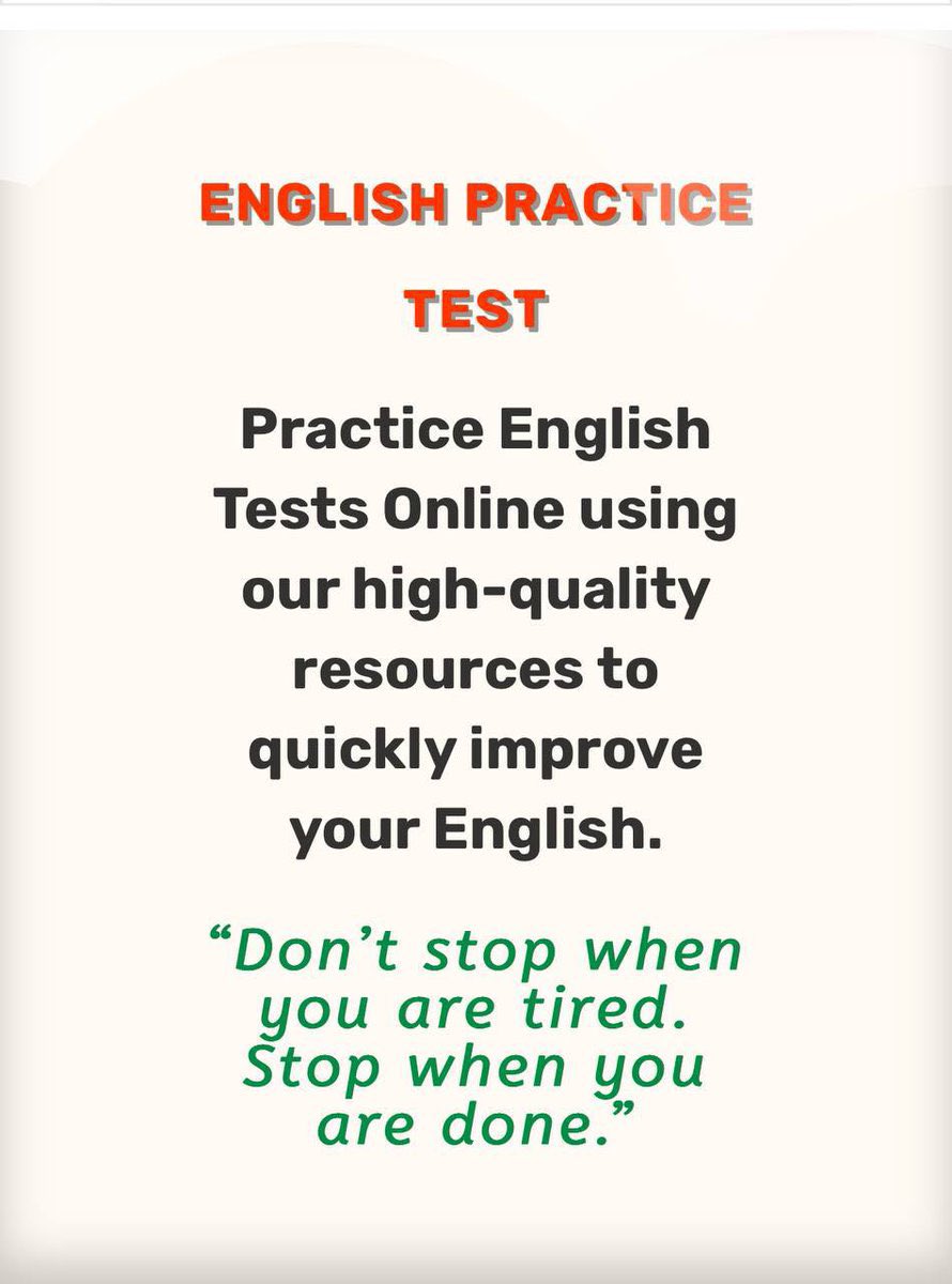 KAlotibei's tweet photo. كنز اختبارات #اللغة_الانجليزية موقع English Practice Test مليء بالاختبارات المتنوعة لمختلف المهارات:
- القواعد
- القراءة
- الكتابة
- الاستماع
- المفردات
الموقع مصنف لمستويات ومناسب للمبتدئين والمتقدمين مع امكانية اظهار الاجوبة في نهاية كل فقرة اختبار.
 https://t.co/LFA9E2NPwy https://t.co/657Fz6itjl