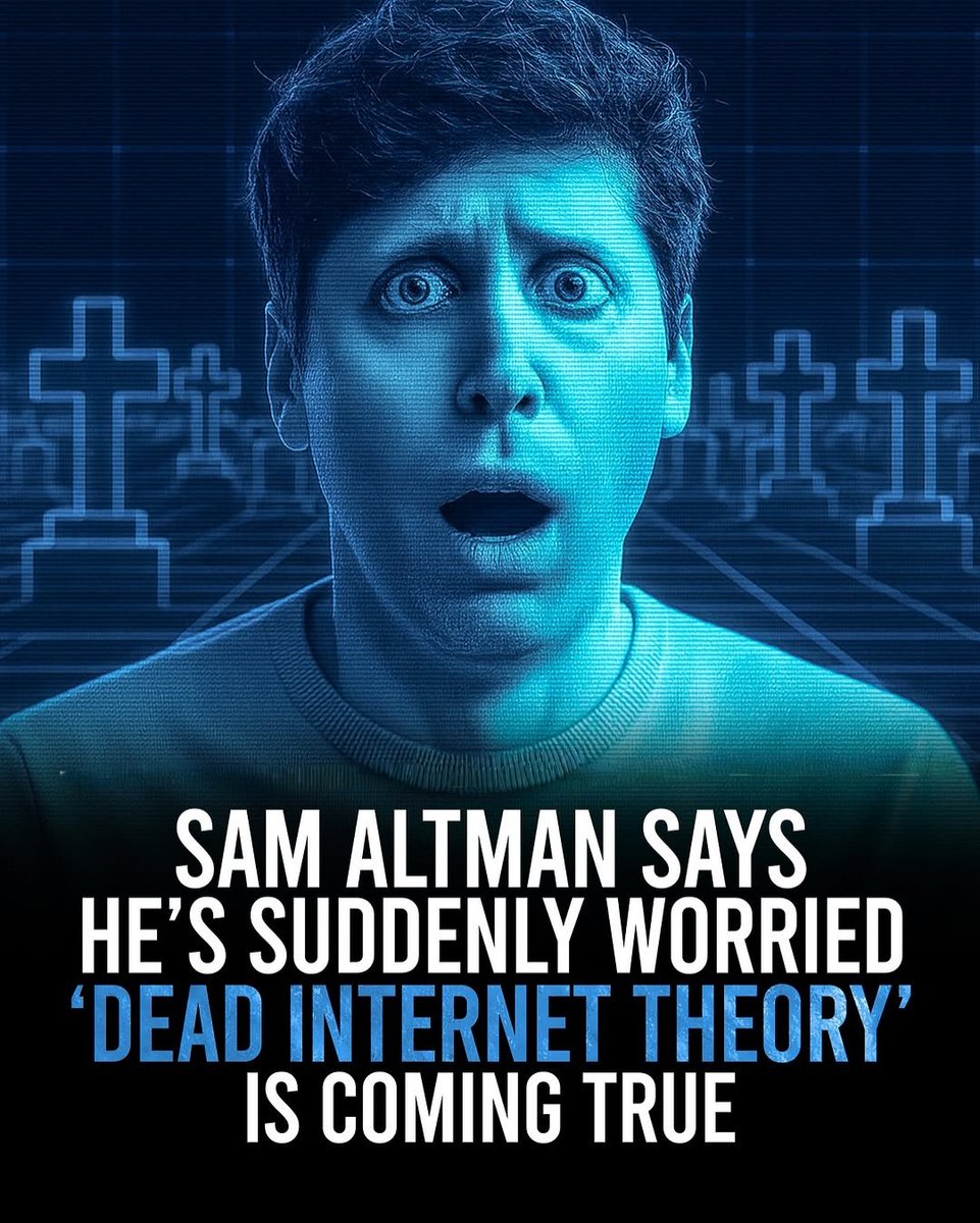 abuchanlife's tweet image. The dead internet is coming faster because of AI.

OpenAI’s own CEO just admitted he sees ‘a lot of LLM-run accounts’ on Twitter. Meta-level irony.

And this is just the beginning...

 #DeadInternetTheory #AIBots