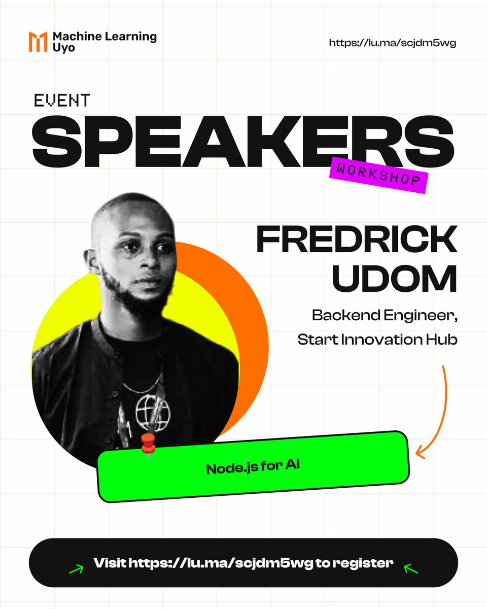 TFUGUyo's tweet image. Fredrick Udom, Backend Engineer at Start Innovation Hub, teaches &quot;Node.js for AI&quot;

Add AI to Node.js apps
Build ML-powered APIs
Integrate AI models seamlessly
Scale AI in production

Thanks @[Fredrick Twitter]! 🙌
#AICommunityDay #MachineLearningUyo #NodeJS