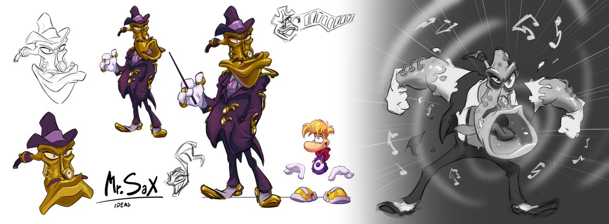 shuffling throught my old Hard disk and finding intresting stuff👀 

What you see here is nothing official or scrapped, just like I did in the past for fun, with other designs, I imagined what a modern Mr Sax would look like.
*follows*