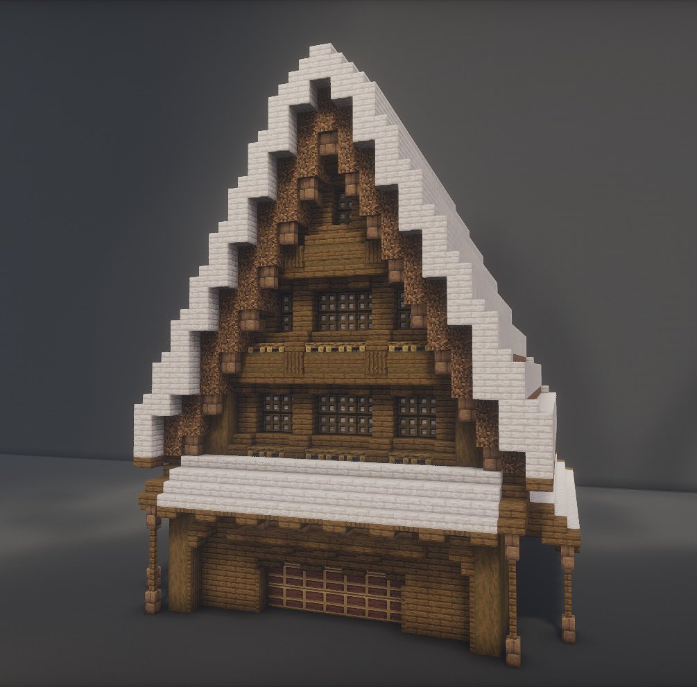 合作イベントにて制作
合掌造りの民家
#波鯖 #Minecraft  #Minecraftbuilds