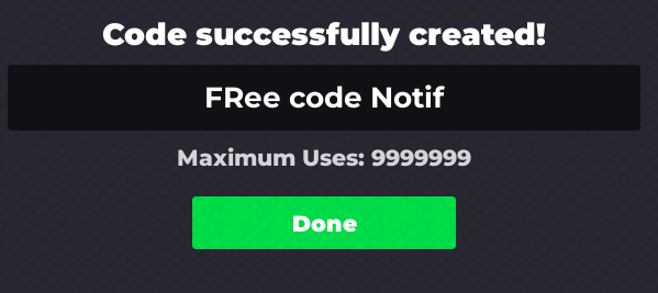 Rolimons gave me a free code