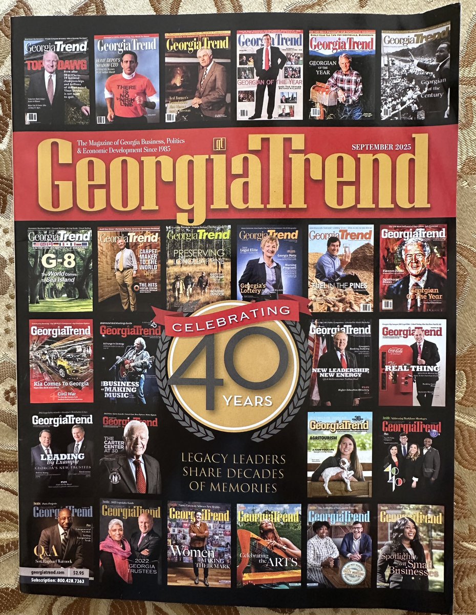 Congratulations on celebrating 40 years, <a href="/GeorgiaTrend/">Georgia Trend</a>! Great issue! #CurranPR
