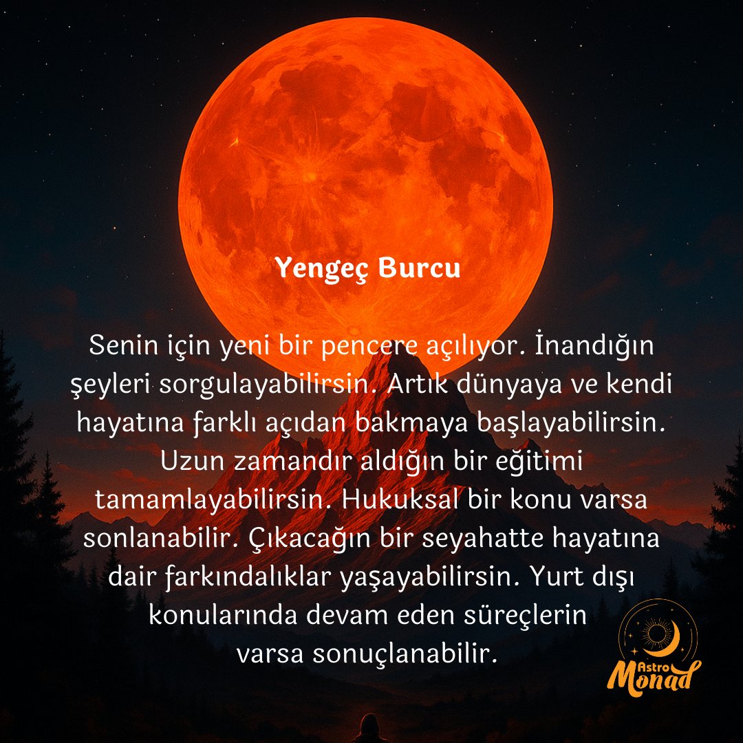 Bu akşam Balık burcunda gerçekleşecek Ay tutulması, bitişlerin aslında yeni başlangıçlara açılan kapılar olduğunu hatırlatıyor. Peki Koç, Boğa, İkizler ve Yengeç burçlarını neler bekliyor?

#AstroMonad #Astroloji #AyTutulması #KoçBurcu #BoğaBurcu #İkizlerBurcu #YengeçBurcu