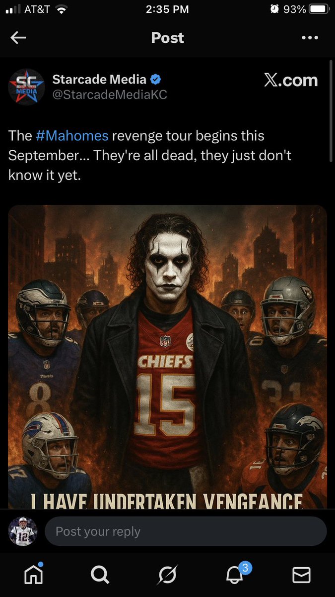 All these baboons in chiefs kingdumb thought a mahomes revenge tour was coming 😭