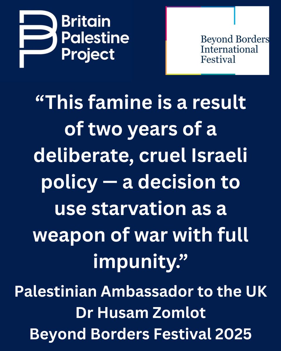 BritPalProject's tweet image. ✊ Starvation should never be used as a weapon. Accountability matters.

#Palestine #WarCrimes #InternationalLaw #GazaFamine #BeyondBorders2025