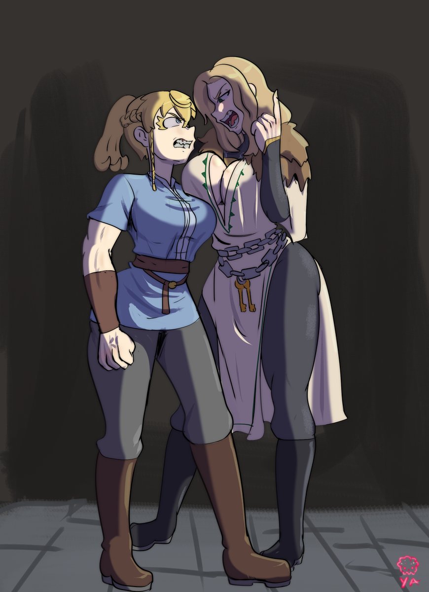 Russ  and the lion discution,  they act as rivals to....

 a commission from  the Tanyaverse, is good  draw Tanya  Russ again