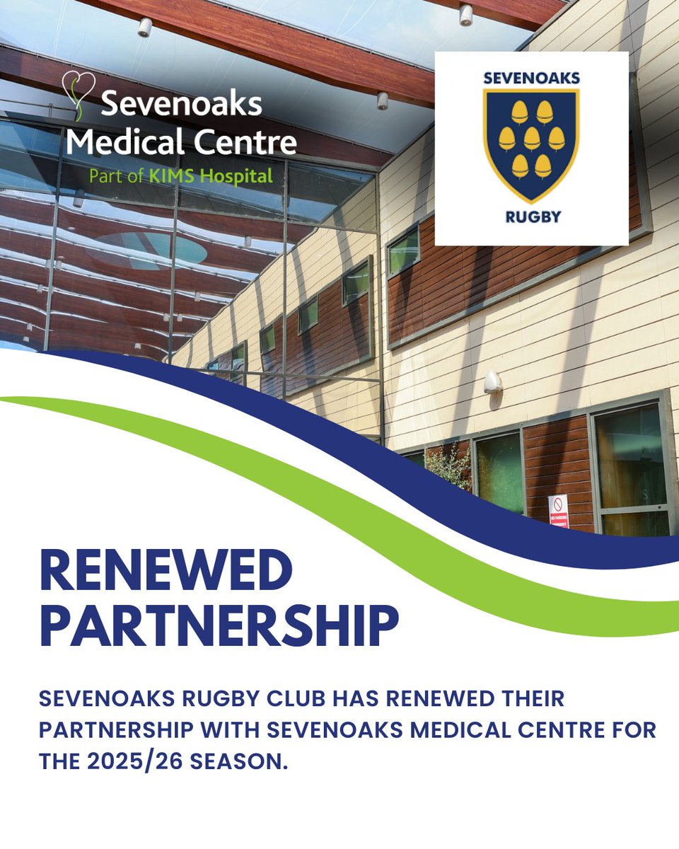 KIMShospital's tweet image. Exciting news! Our medical partnership with Sevenoaks is back for the 2025/26 season! 🏉

We’ll be on hand with expert care, advanced imaging and exclusive health benefits for the club and community.

#KIMSHospital #SevenoaksRugbyClub #CommunityHealth #SportsMedicine