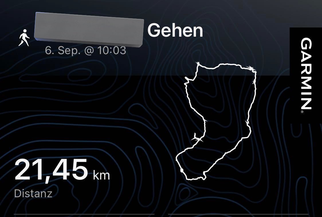 Heutige Wandertour … wer sieht, wo wir uns kurz verlaufen haben? 😂