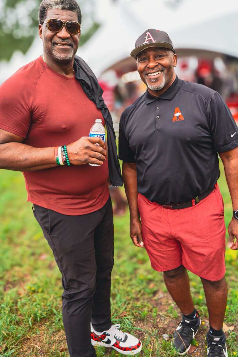 Former Hog Terry Tatum with ASU legend Ray Brown.