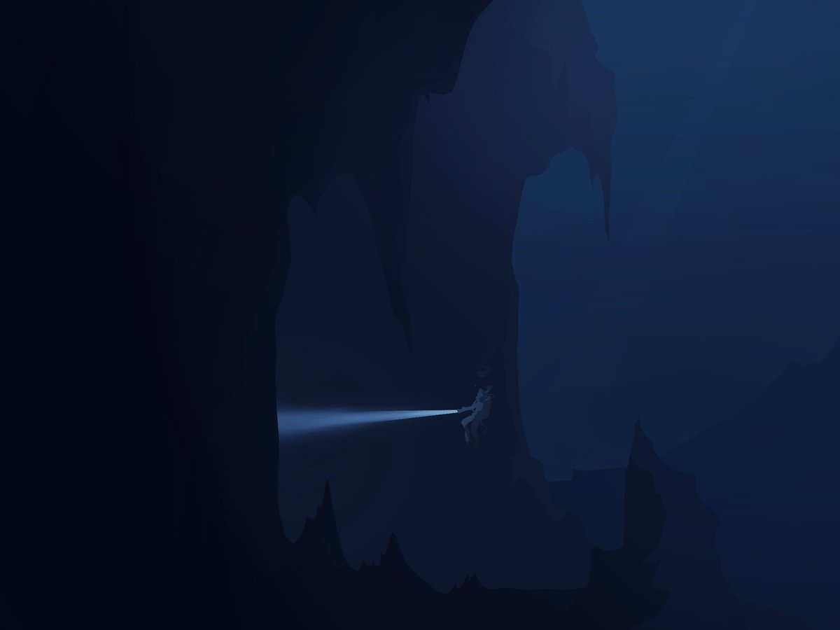 i want to try drawing more scenes and in turn backgrounds, heres a v quick cavern i attempted