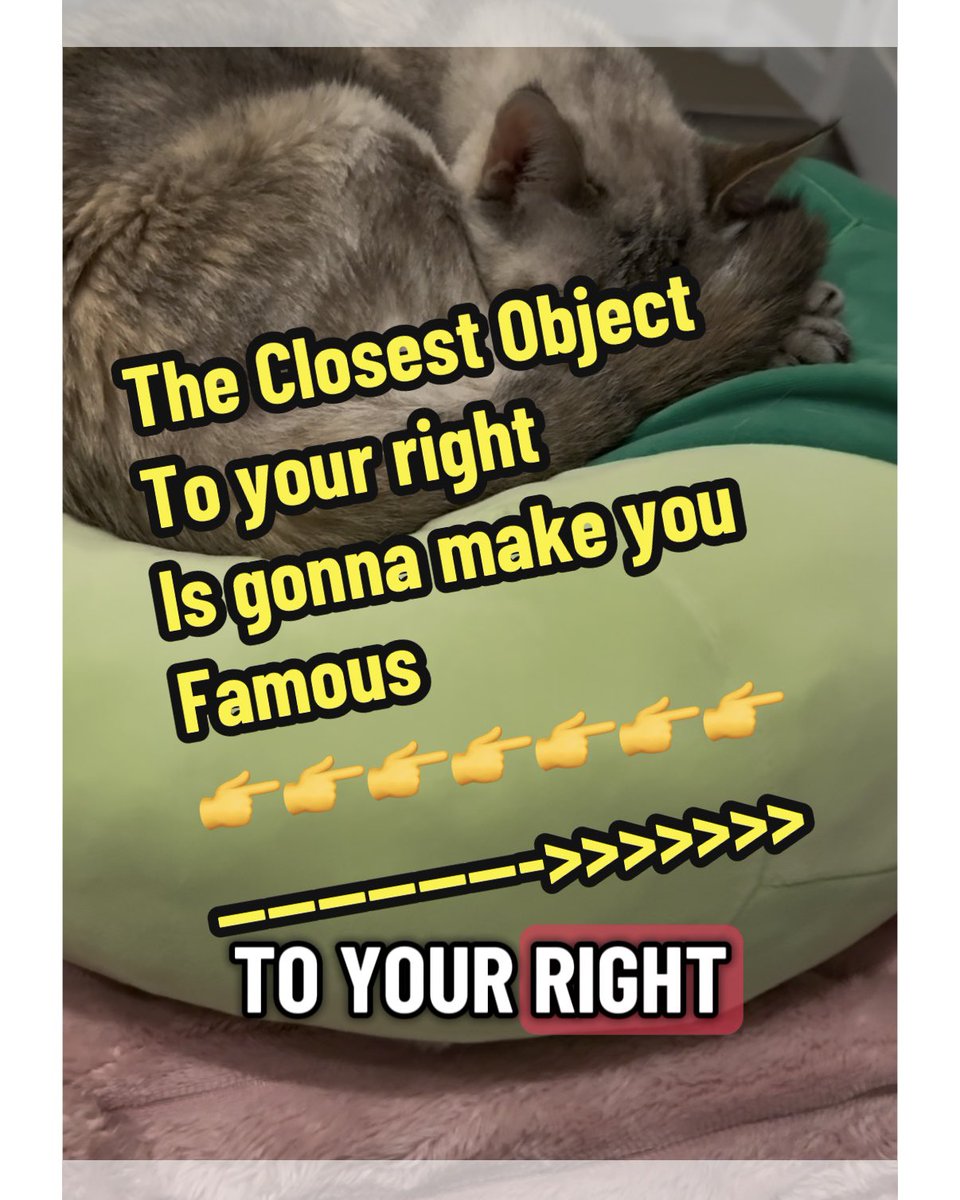 The Closest Object to Your Right is Gonna Make You Famous在妳右手邊離妳最近的東西會讓你出名tiktok.com/t/ZT6vBS9v5/
youtu.be/eesCSrhP-rE