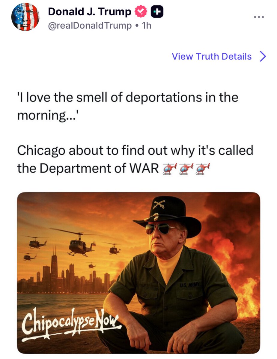 He said “no new foreign wars” while he threatens to wage them right here at home.