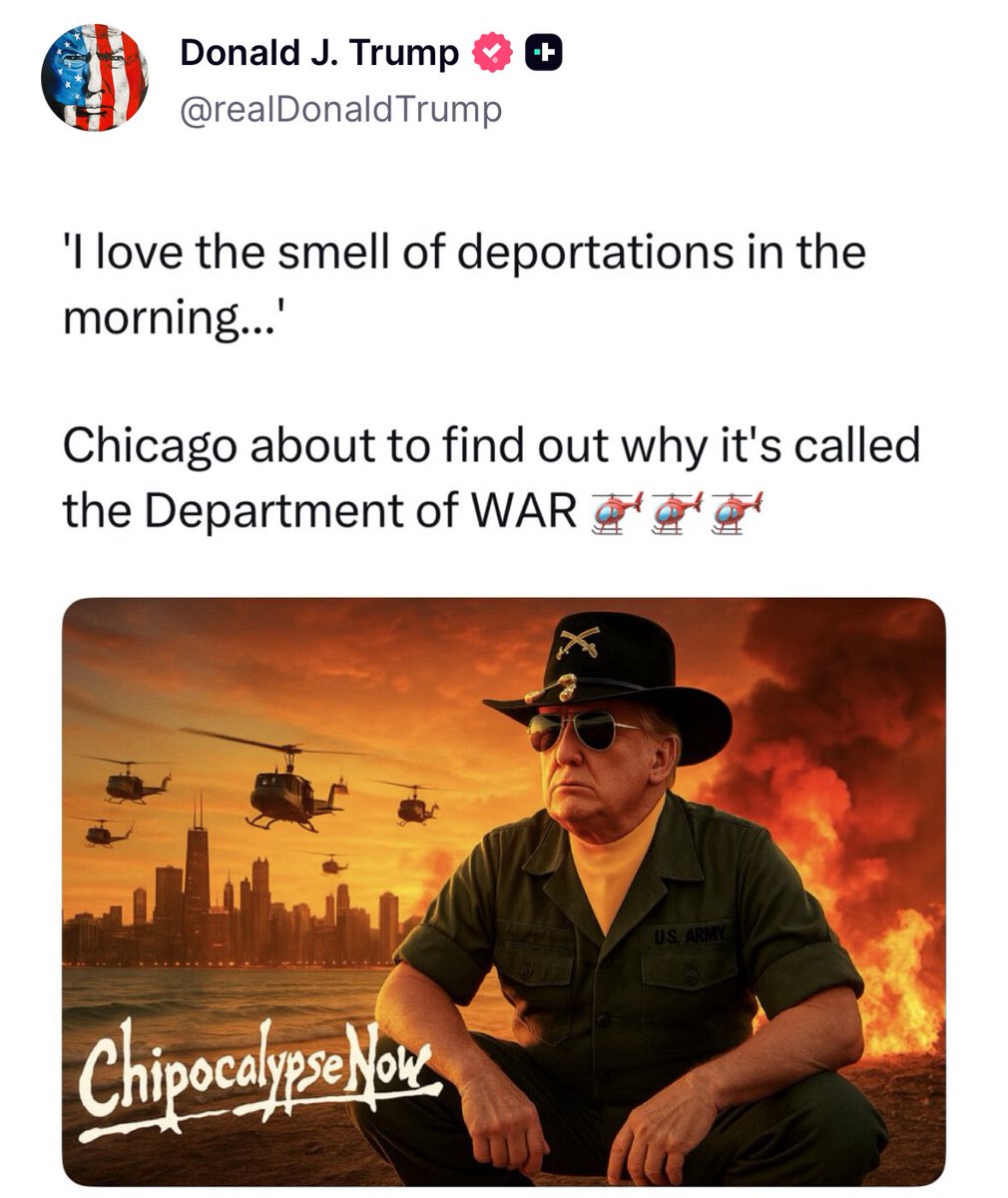 The President of the United States is threatening to go to war with one of his own states. 

This is completely unhinged.