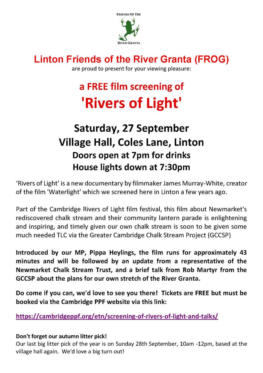 Friends of the River Granta ,FROG (@ofgranta) on Twitter photo 