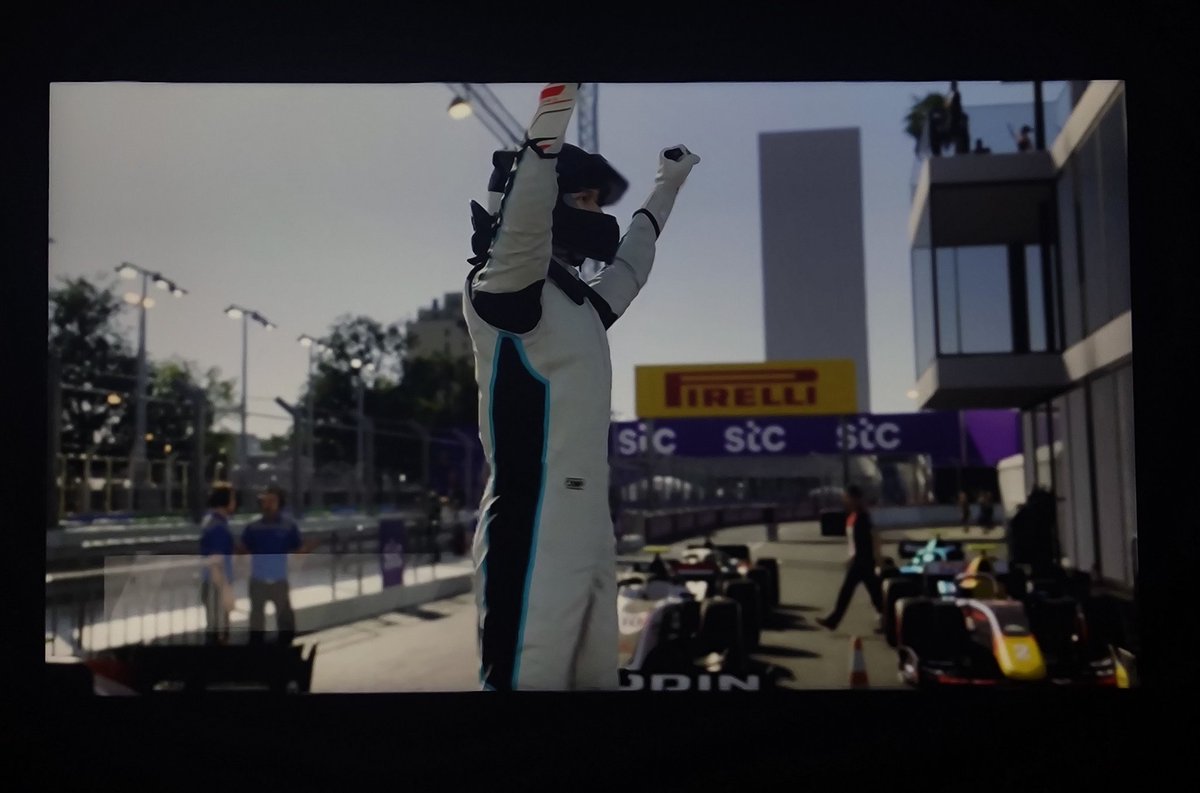 code_sometimes's tweet image. Trying F1 game for the first time and won a race in F2 🤩