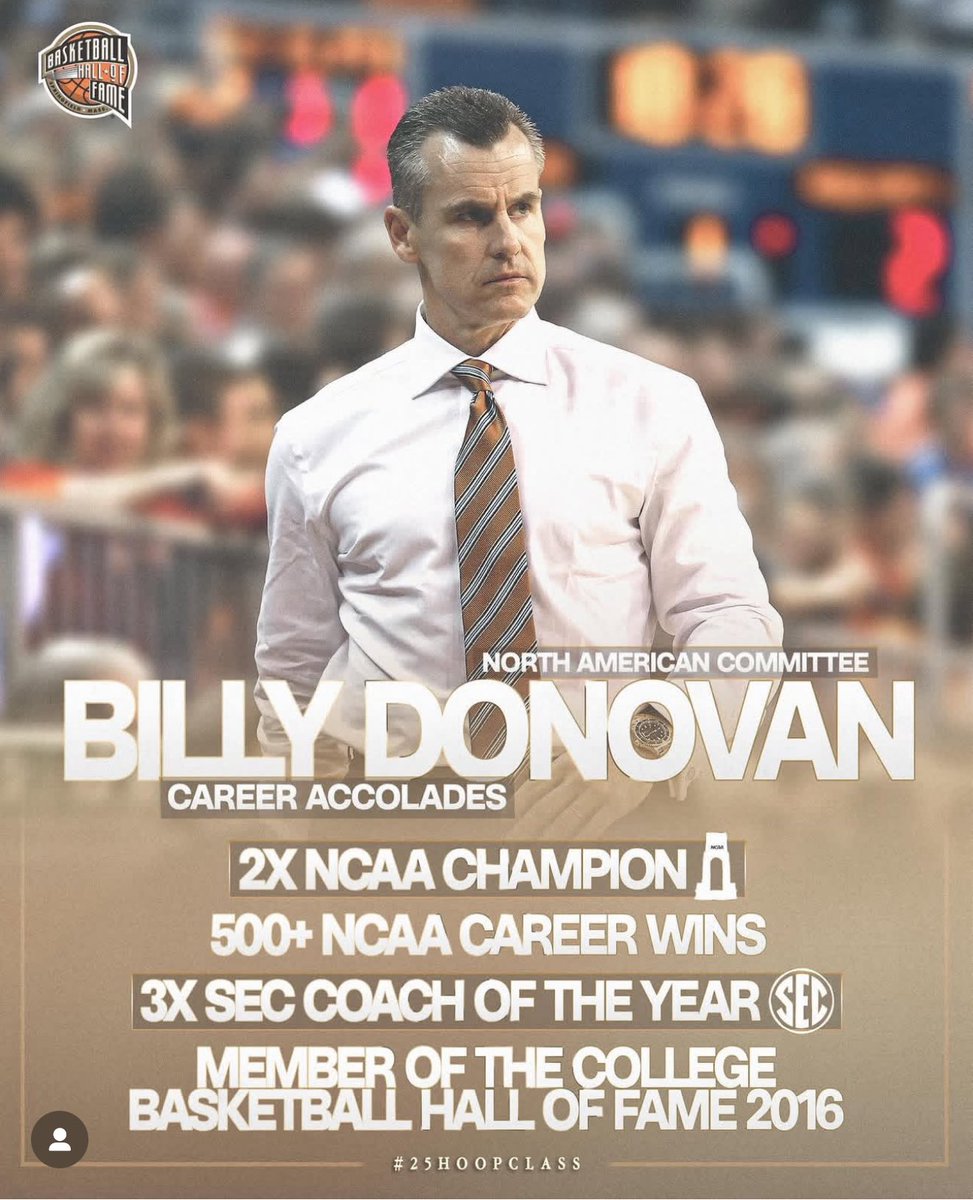 DonnieJones's tweet image. Excited to be apart of Billy Donovan’s Special Night. #BasketballHallofFame