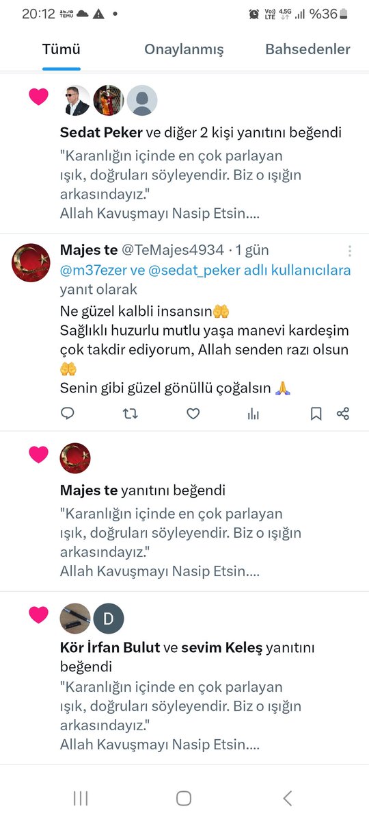 Reis <a href="/sedat_peker/">Sedat Peker</a> beğenisiyle beni çok onurlandırdı ve mutlu etti. Kendisi koca yürekli bir adam. Bu büyük bir gurur. Kendisinden bir kardeşi olarak uygun görürse  dosluğun nişanesi olan tesbihine talibim. Bu hediyesini bir ömür boyu elimden düşürmeden taşıyacam Allah nasib