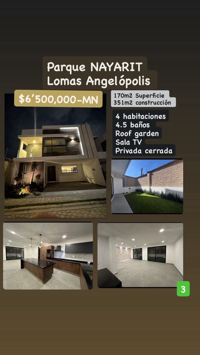 Tenemos la casa de tus sueños en PUEBLA ! 
Contáctanos WhatsApp 5555.08.6366
Casas-departamento-terrenos-bodegas.#Puebla #RealEstate
