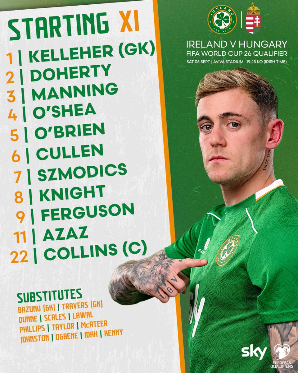 🇮🇪🇮🇪🇮🇪

Byrjunarliðið klárt.✅

🇮🇪🇮🇪🇮🇪

#graeniherinn
#theboysingreen