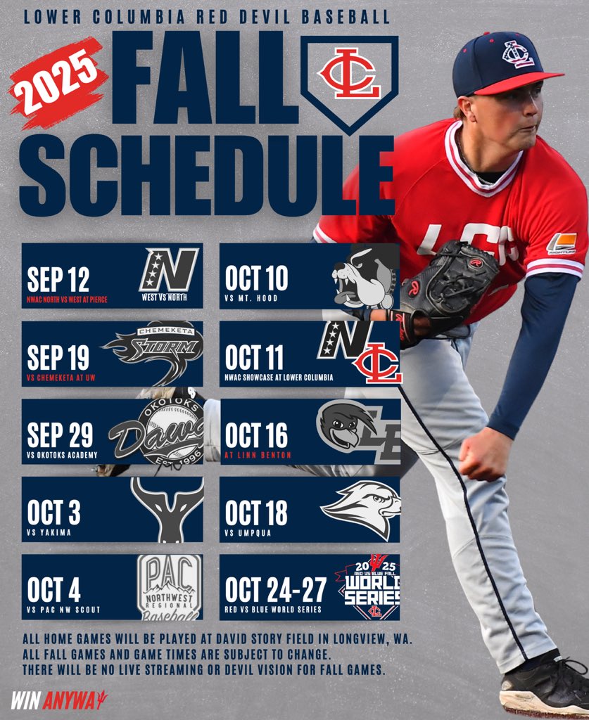 lcdevilsbase's tweet image. The 2025 fall schedule is here 🔥
Plenty of opportunities to see your Red Devils this fall! ⤵️
#WINANYWAY