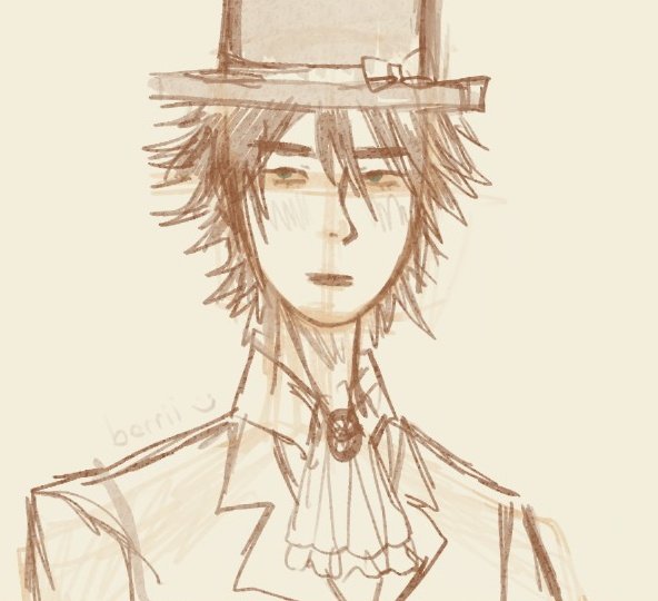 aristocrat! yuu wip bc he won the poll and i realized i've never drawn him before so yeah i'm drawing him now :D