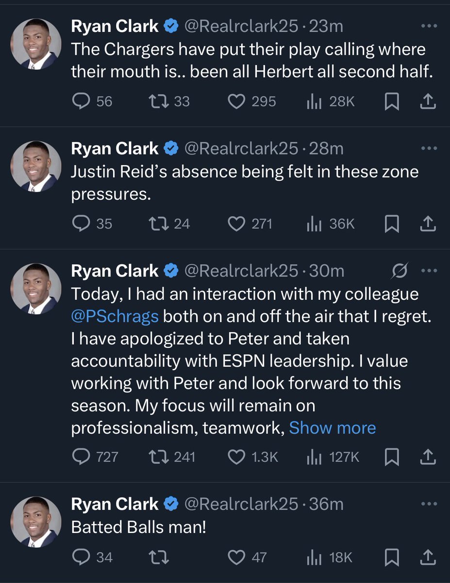 Burying an apology in the middle of live tweeting is hilarious