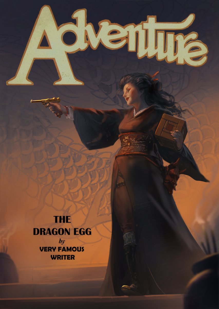 Adventure Pulp 🐉🥚For SMV community challenge. I made a fake Adventure magazine cover😋