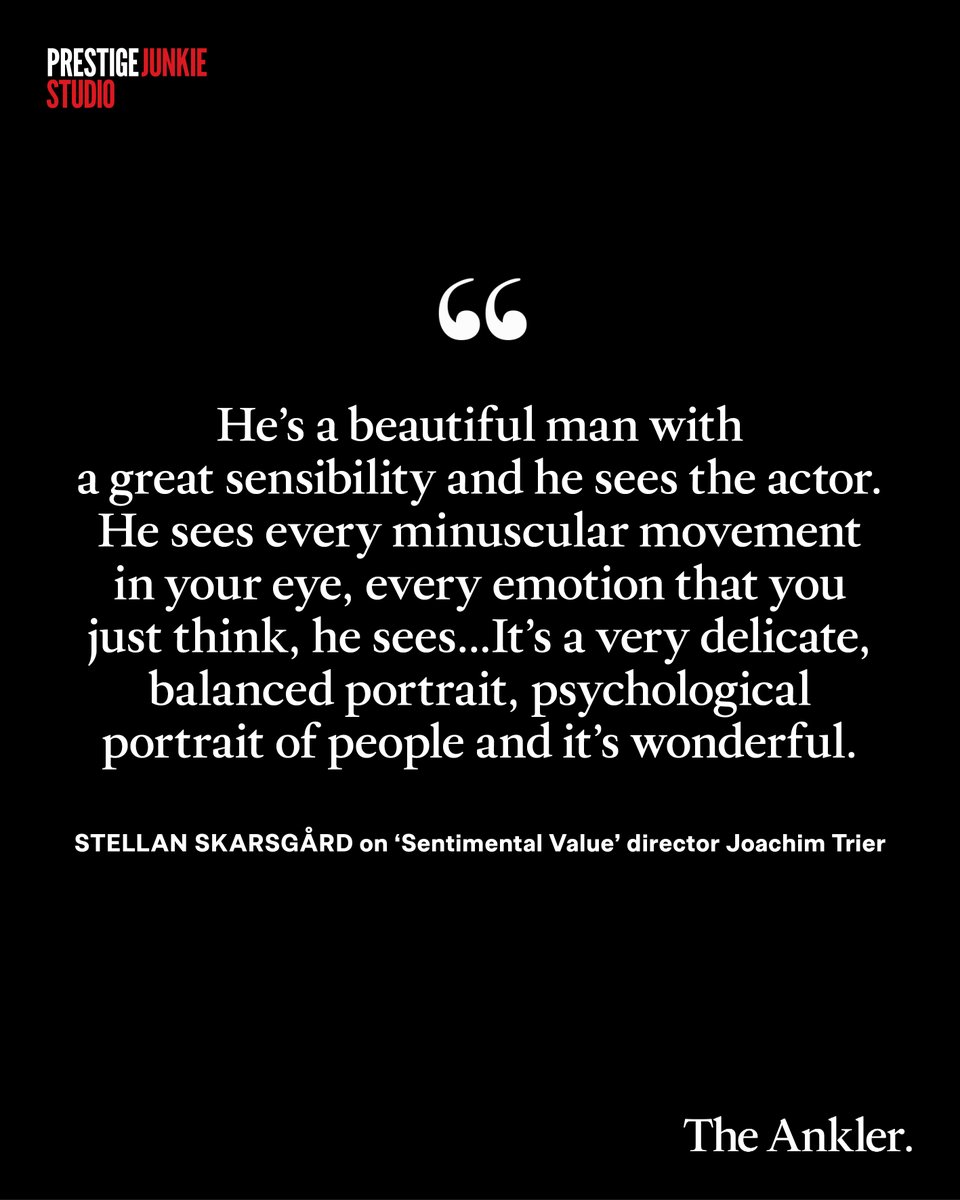 Stellan Skarsgård has made over 150 films in his storied career. But Sentimental Value, the Cannes Grand Prix winner and audience favorite at <a href="/TIFF_NET/">TIFF</a> stands out to Skarsgård because of Joachim Trier's unique and intimate directing style. theankler.com/p/skarsgard-kp…
Photo by Chris