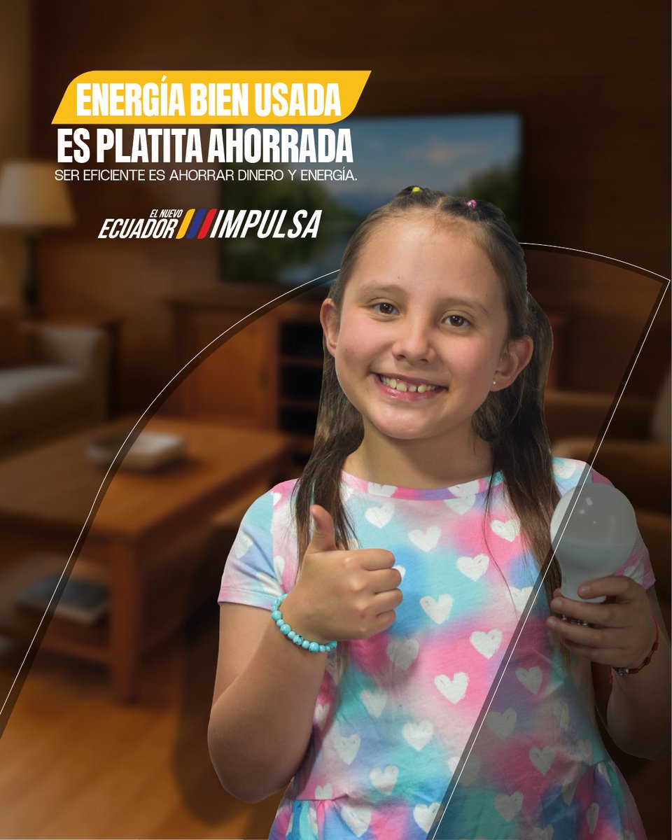 EcuadorMAE's tweet photo. ¡RECUERDA!

👍 La eficiencia energética es saber usar la electricidad sin la necesidad de apagarlo todo.

Aplica los consejos de ahorro. Tú familia, tu bolsillo y el planeta te lo agradecerán.
#ElNuevoEcuador https://t.co/sAtJMmmKaW