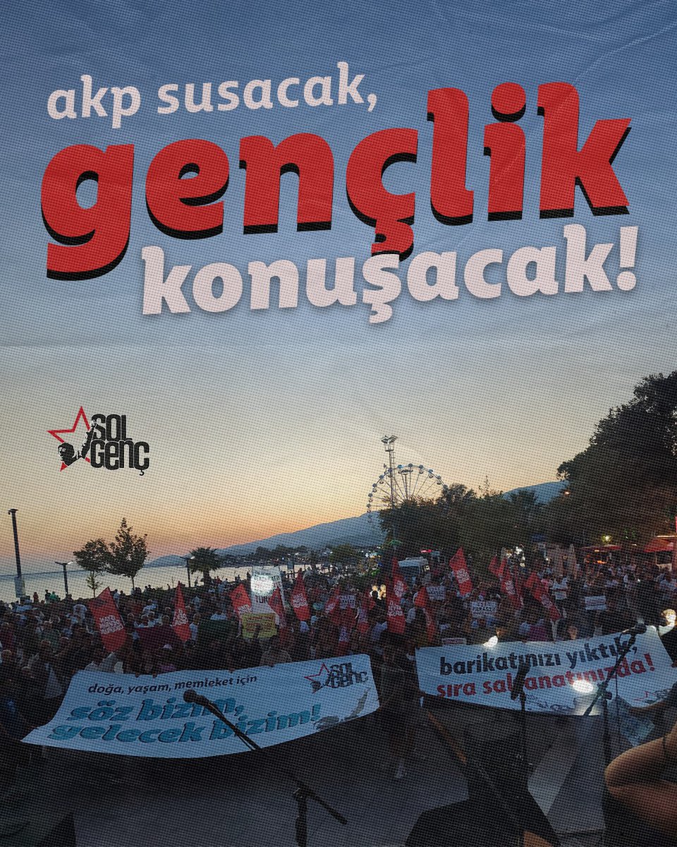 ✊️Gelecek Bizimle Özgürleşecek!

Tek adam rejimine karşı birleşik bir öğrenci hareketi kurma yolunda mücadeleyi SOL Genç'te büyütelim!

#AKPSusacakGenclikKonusacak