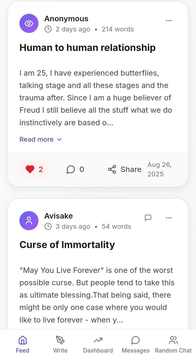 writeanon's tweet image. Our site is getting interesting day by day with new though provoking, insightful posts.
Check it out. 
You don&apos;t need to signup to read articles. 

If you are excited to share something too, we welcome you wholeheartedly.

#Innovation #Marketing #Entrepreneurship #startups