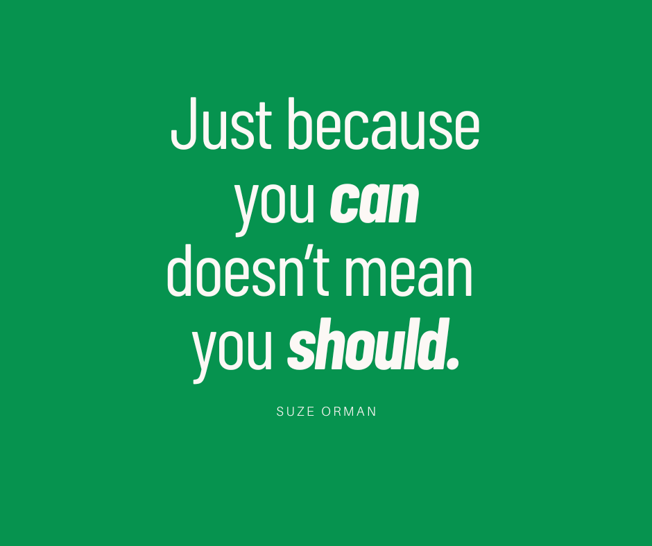 💡 Just because you can afford it doesn’t mean you should buy it.

Financial strength isn’t just what you earn—it’s how wisely you manage it.

Before your next purchase, ask: Does this align with my goals?

If not, walk away.

#suzeorman #financialliteracy #moneymindset