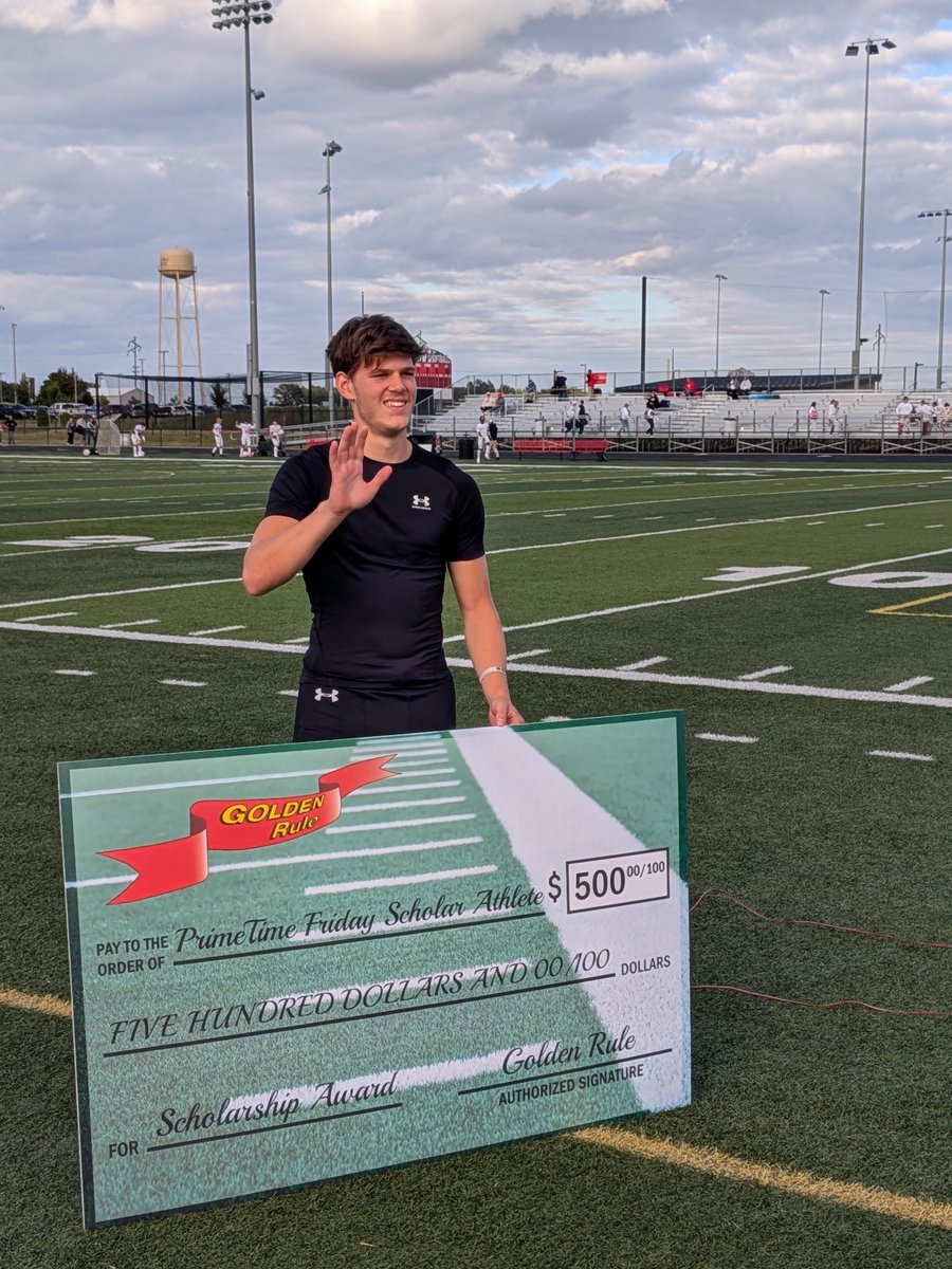 Thank you to <a href="/NorthPolkCSD/">North Polk CSD</a> and Golden Rule Plumbing, Heating, Cooling and Electrical for the wonderful scholarship and for the privilege to represent North Polk during the WHO Game of the Week.  It is an Honor to represent such a great program.  #gocomets