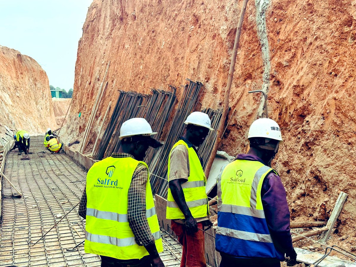 Precision in progress — reinforcing concrete foundations with structural steel for long-term stability and safety. #Engineering #Construction #Infrastructure