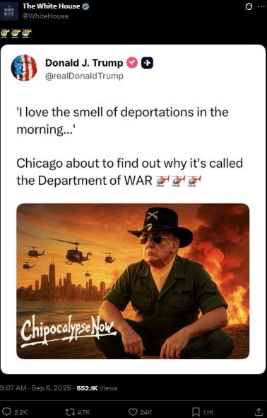 Potentialmemery's tweet image. They view urbanites as sub-humans to be hunted with rifles. Part of this is the racialized nature of US cities, they use 'Baltimore' and 'Chicago' as second slurs for black people. They think immigrants should be tortured to death, they view most urban whites as gay race traitors