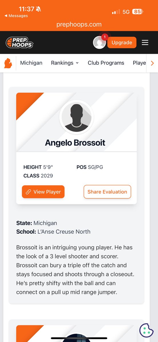 Angelobrossoit's tweet image. Big thanks @PrepHoopsMI for putting on an elite Michigan HS Freshman showcase camp!🔥I had a blast hoopin with some of the best talent in Michigan-the energy was crazy!💯Thank you @HankampScott for the write up looking forward to more of these Prep Hoop camps in the future