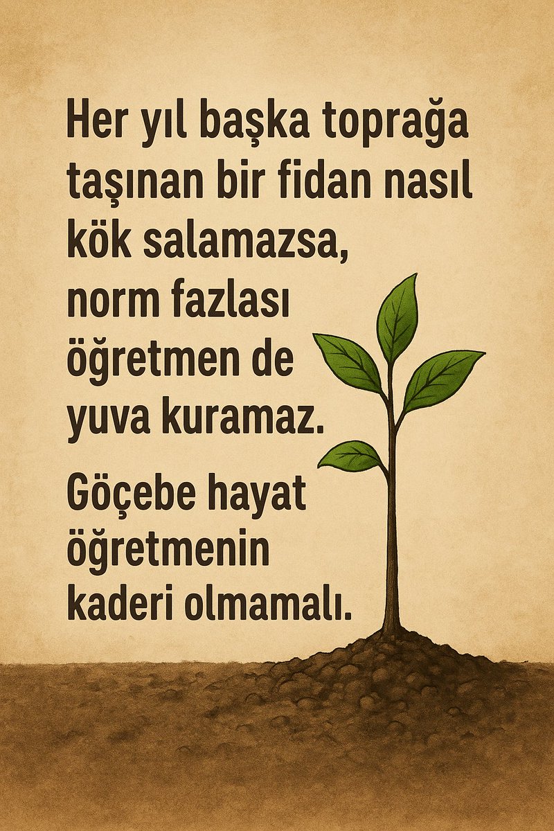 Bir öğretmenin her sabah yol aldığı kilometreler, aslında ailesine koyulan mesafenin adı. 🚗

Yollar değil, sınıflar öğretmenin yeri olmalı! 👩‍🏫

<a href="/tcmeb/">Millî Eğitim Bakanlığı</a> 
<a href="/Yusuf__Tekin/">Yusuf Tekin</a> 
<a href="/mebpgm/">Personel Genel Müdürlüğü</a> 
<a href="/cftcblnt/">Bülent ÇİFTCİ</a> 
<a href="/tcailesosyal/">T.C. Aile ve Sosyal Hizmetler Bakanlığı</a> 
<a href="/MahinurOzdemir/">Mahinur Özdemir Göktaş</a> 
<a href="/Akparti/">AK Parti</a> 
<a href="/RTErdogan/">Recep Tayyip Erdoğan</a> 
<a href="/yilmaznazif/">Nazif Yılmaz</a> 

 #ResenleAilemeDokunma