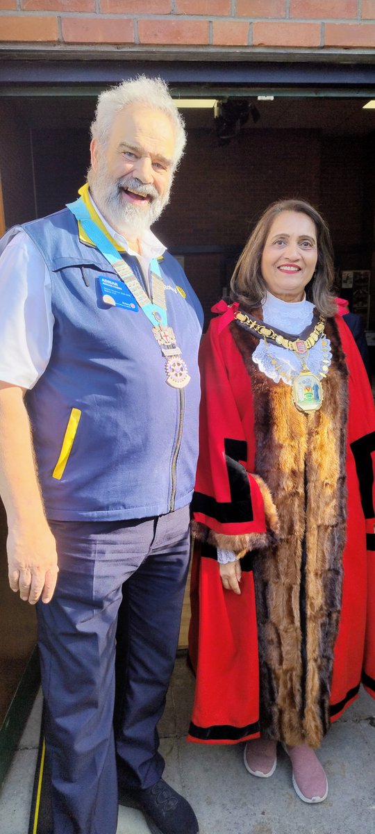The Mayor of Harrow Councillor Anjana Patel with the Rotary District 1130 Governor Adrian Faiers at the Pinner Rotary Village Show having visited the Charity Stalls in Pinner Village Hall <a href="/Rotary/">Rotary International</a> <a href="/PinnerAssociat/">Pinner Association</a> <a href="/Pinner_Business/">PinnerBusinessHub</a> <a href="/CartersChemist/">CartersChemist</a> <a href="/Proud_of_Pinner/">Proudofpinner</a>   <a href="/sharon_pink/">Sharon Pink</a>